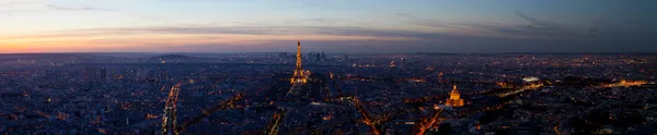 Eiffel tower at night in Paris.