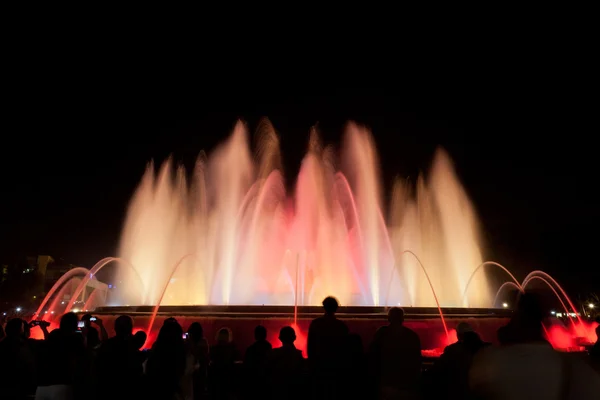 Night view of Magic Fountain light show