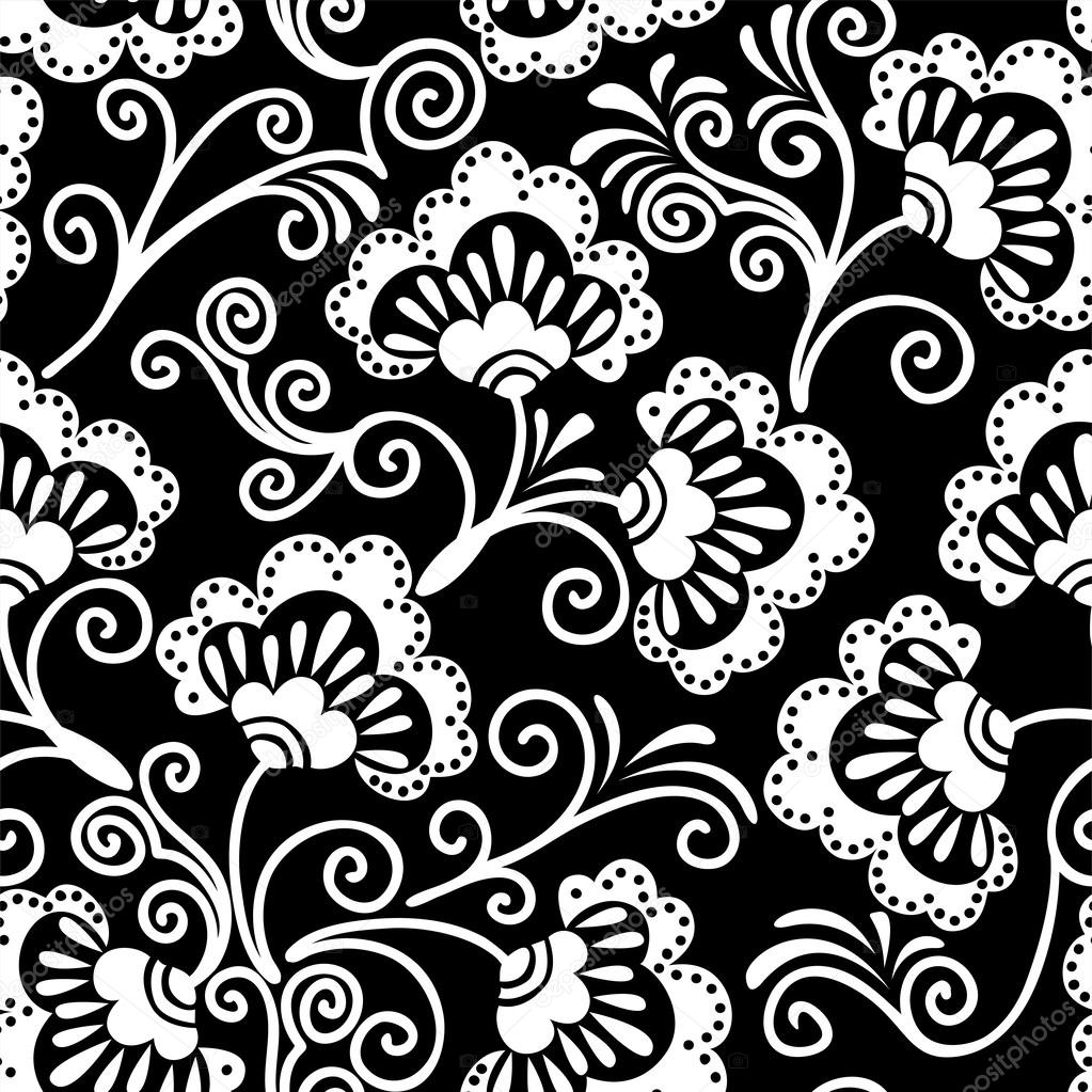 Plano de fundo preto e branco sem costura — Vetor de Stock ...