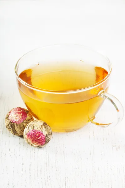 Cup of flowering tea (blooming tea)