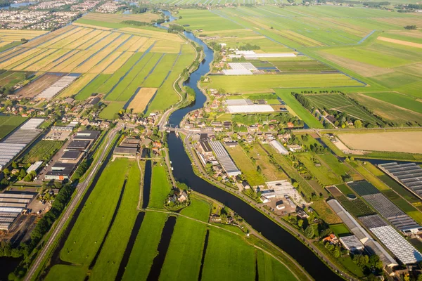 Aerial view over the Amsterdam suburbs