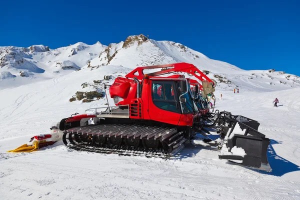 Machines for skiing slope preparations at Bad Hofgastein Austria