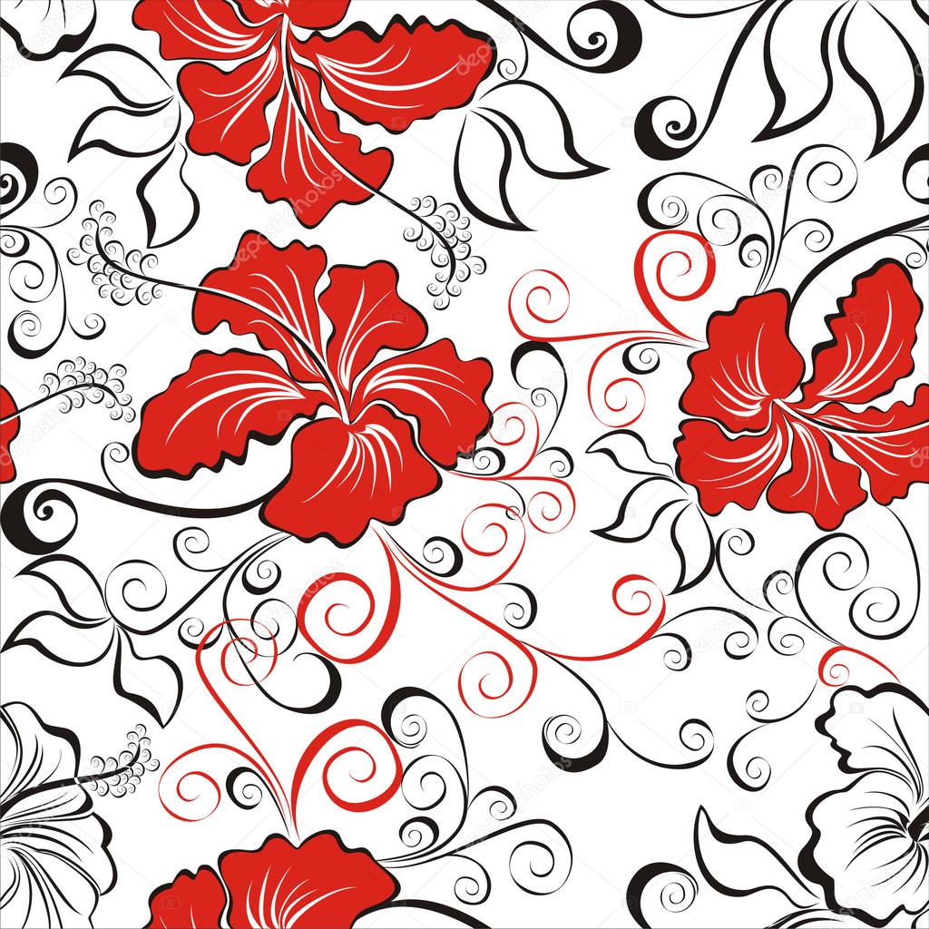 Seamless hawaiian pattern wallpaper — Stock Vector © marina99 #34854229