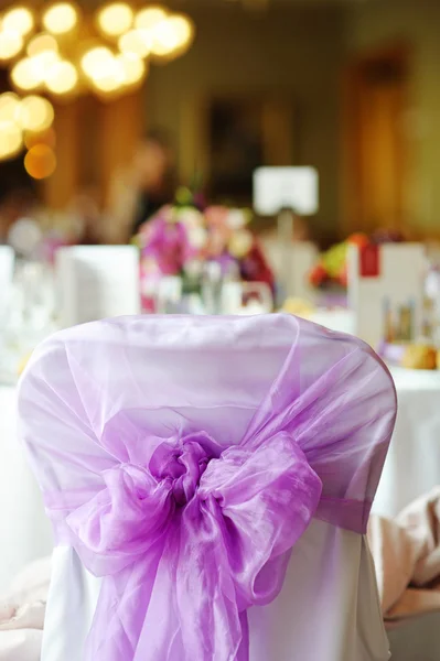 Nicely decorated chair at an event party