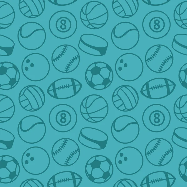 Vector seamless pattern with sport balls