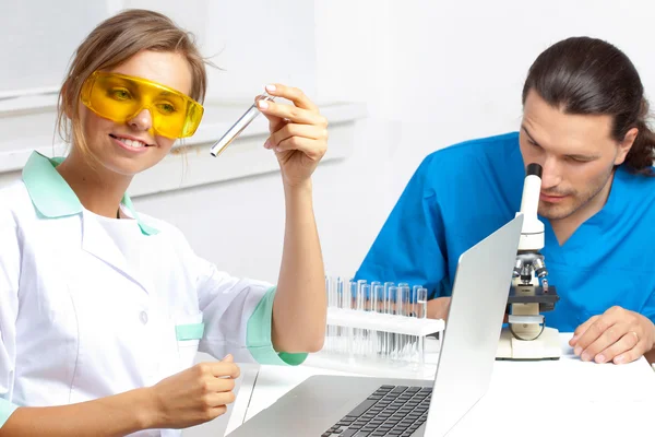 Doctor and researcher in the laboratory