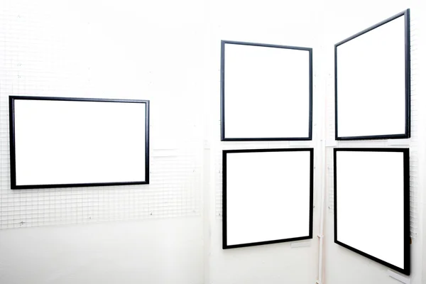 Walls in museum with frames