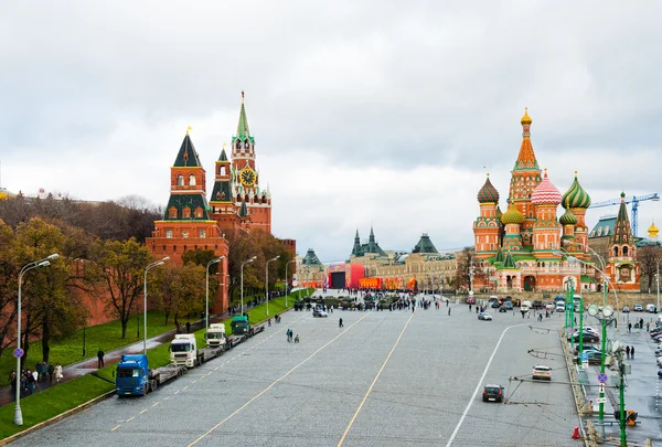 Intercession Cathedral (St. Basil\'s) and the Spassky Tower of Mo