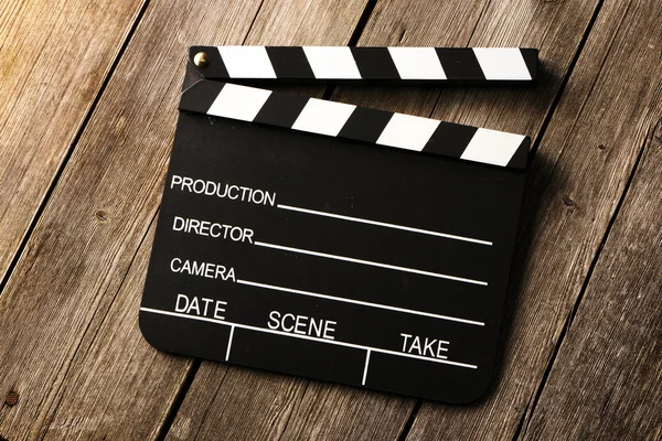 Movie production clapper board