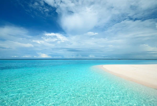 Crystal clear turquoise water at tropical beach