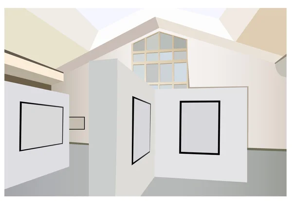 Exhibition interior vector