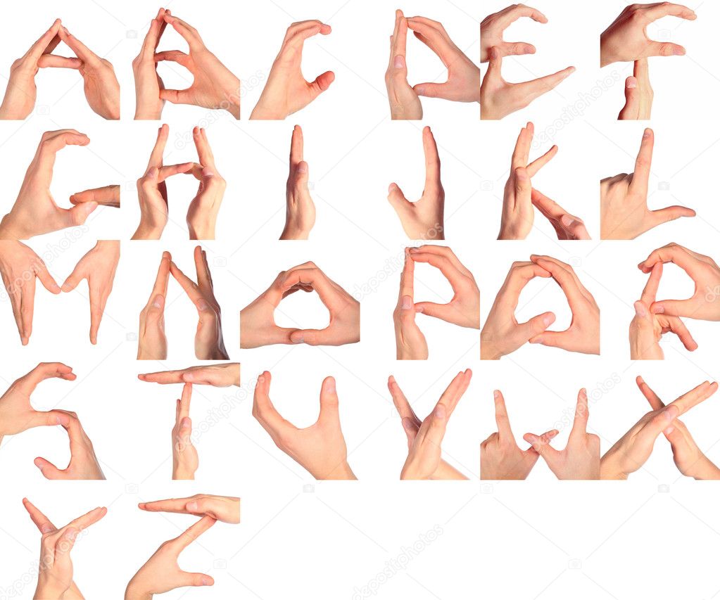 Hand sign language alphabet — Stock Photo © Paha_L 7426081