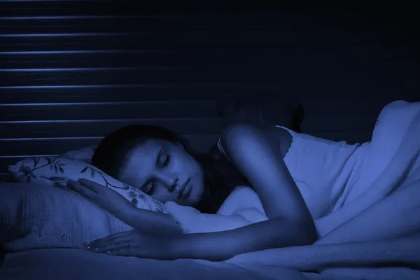 Sensual girl sleeping in the bedroom