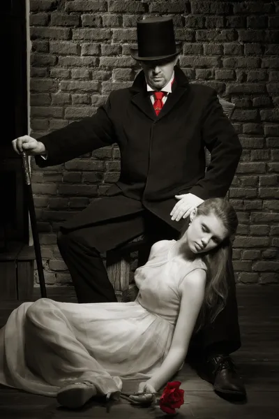 Vampire and his victim
