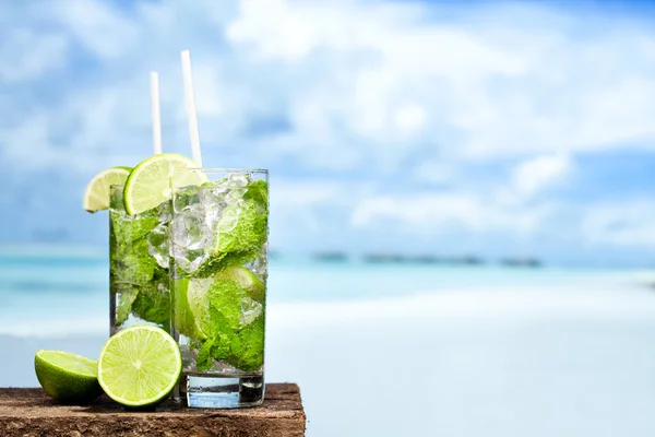 Cocktail mojito on beach