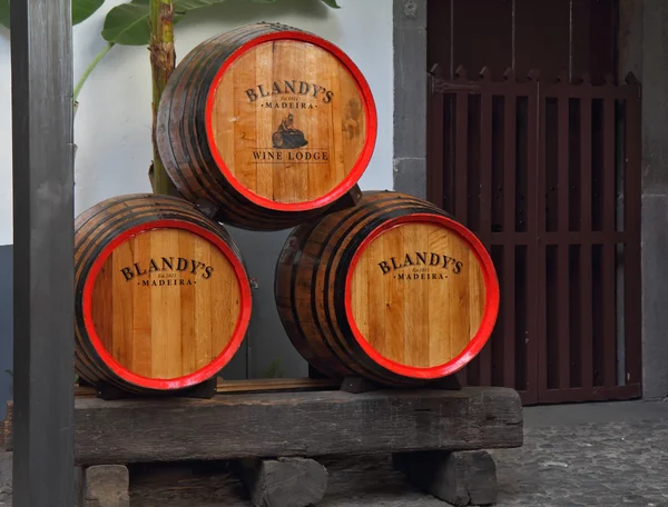 the huge oak barrels of wine madera