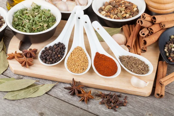 Colorful herbs and spices