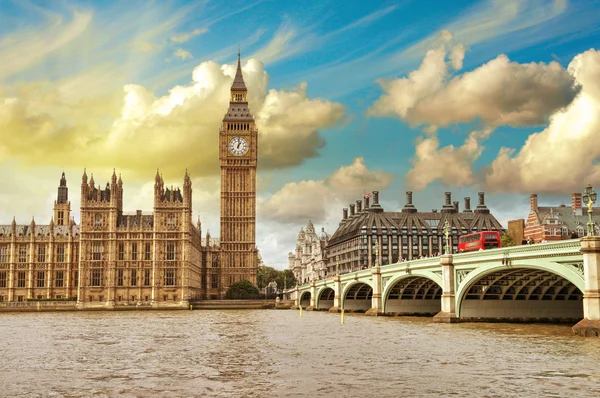 London. Beautiful view of Westminster Bridge and Houses of Parli