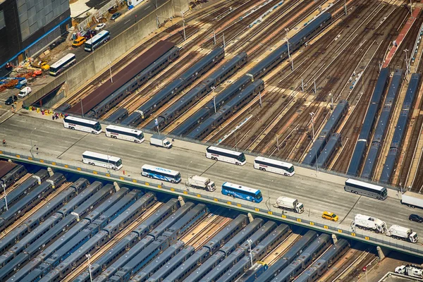 NEW YORK CITY - JUN 14: Aerial view of Penn Station at West side