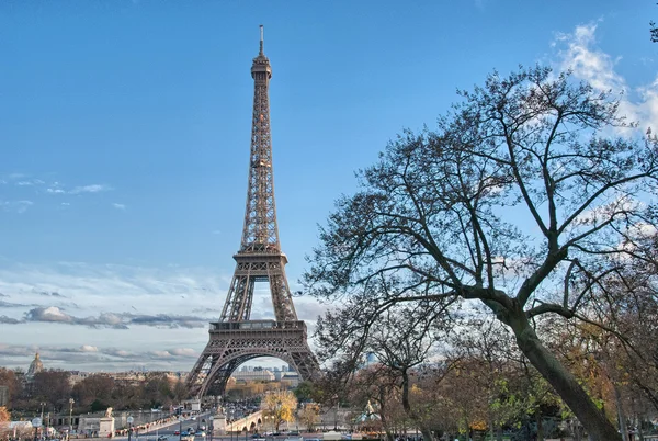 Paris. Beautiful view of Eiffel Tower in winter. La Tour Eiffel
