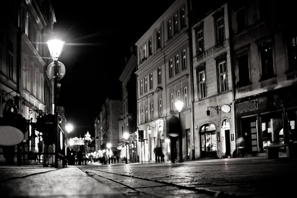 Stylized photo of the city\'s old street in the night