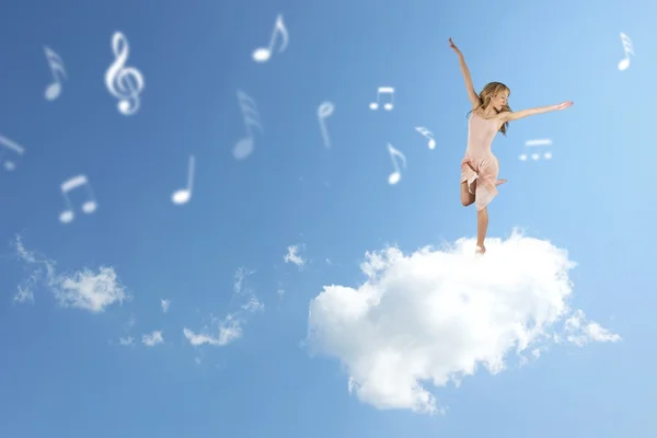 Classic dancer over a cloud