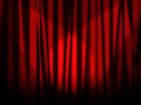 Red curtain of stage
