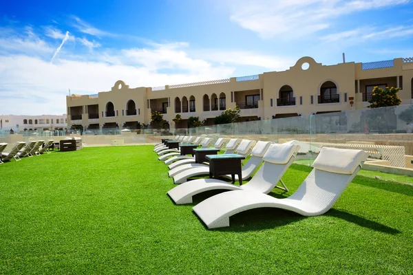 Relaxing area at luxury hotel, Sharm el Sheikh, Egypt