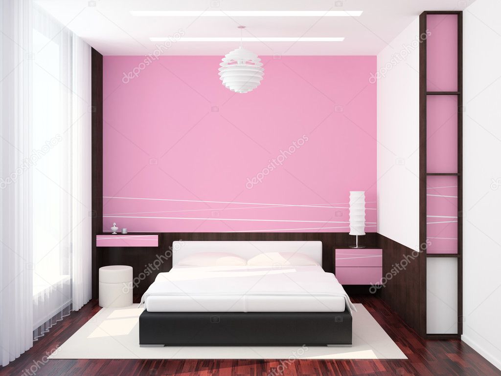 Moderna sovrum inredning — stockfotografi © stepco #31123421