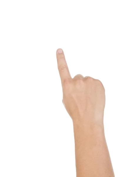 Human hand point with finger