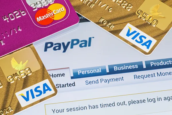 Online shopping paid via Paypal payments using plastic cards Vi