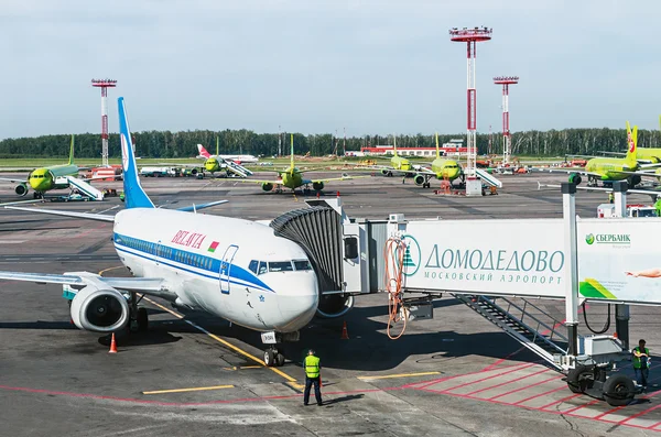 Service aircraft before flight at Domodedovo airport
