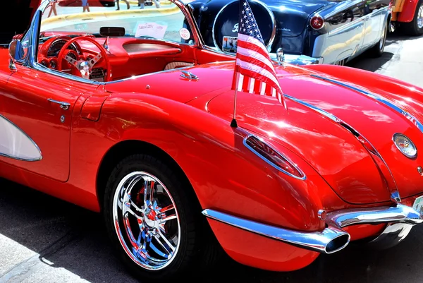 Red corvette.