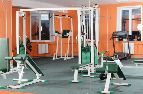 Sports hall with training apparatus