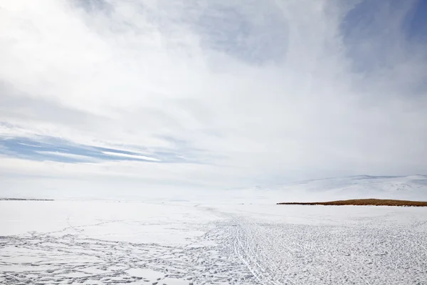 Frozen Lake Cildir, Kars, Turkey