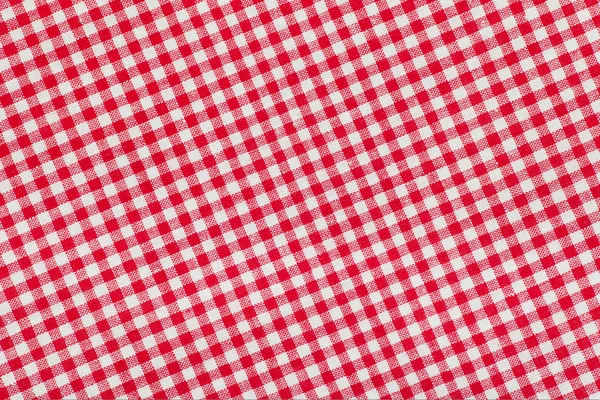 Ed and white checkered tablecloth background, texture