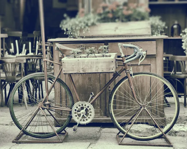 Vintage stylized photo of old bicycle