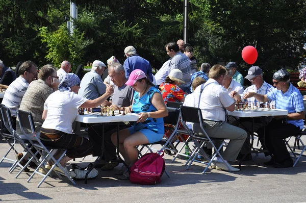 Day of the athlete in Tyumen, 09.08.2014. Chess tournament.