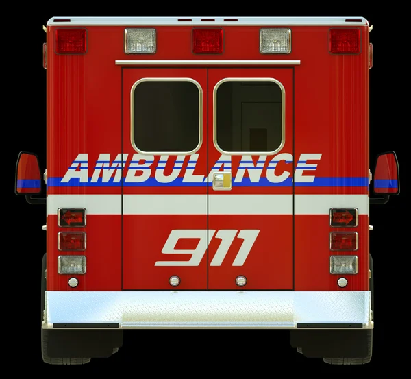 Ambulance: Rear view of emergency services vehicle