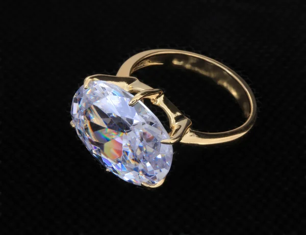 Ring with a large crystal