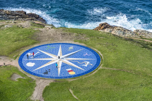 Compass rose in A Coruna, Galicia, Spain.