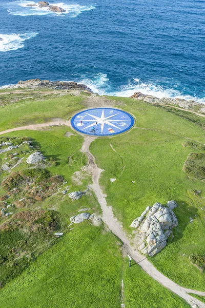 Compass rose in A Coruna, Galicia, Spain.