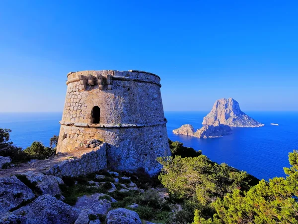 Famous tower of Savinar on Ibiza Island