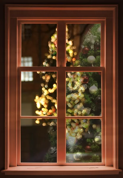 View through the window, christmas
