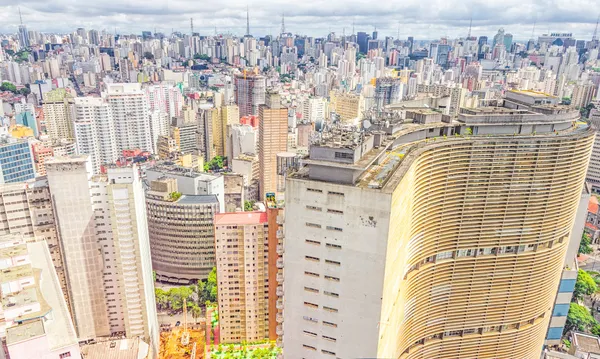 View of Sao Paulo and the famous Copan building. Designed by Osc