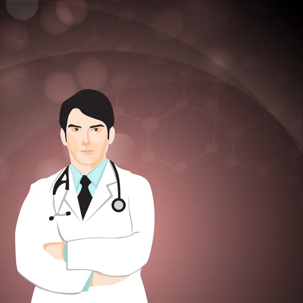 Health and medical background with Doctor (Male). EPS 10.