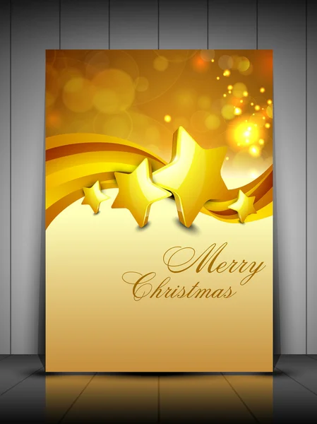 Merry Christmas greeting card, gift card and invitation card wit