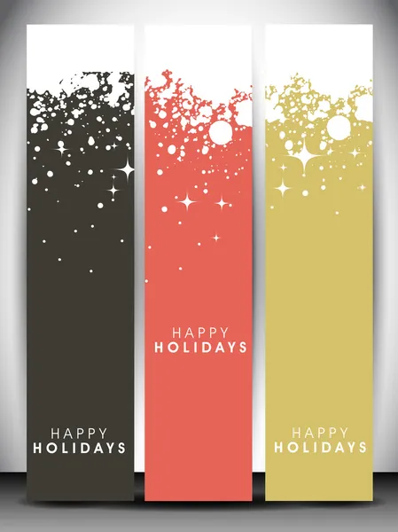 Happy Holidays website banners. EPS 10.