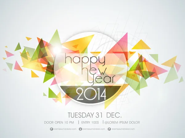 Happy New Year 2014 celebration background.