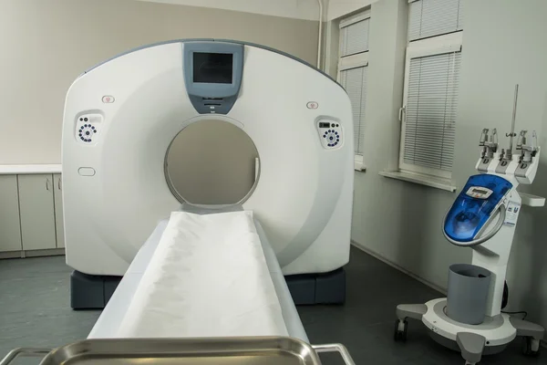 Computed tomography scanner in a hospital